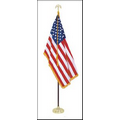 3' x 5' U.S. Indoor Nylon Flag with Pole Hem and Fringe